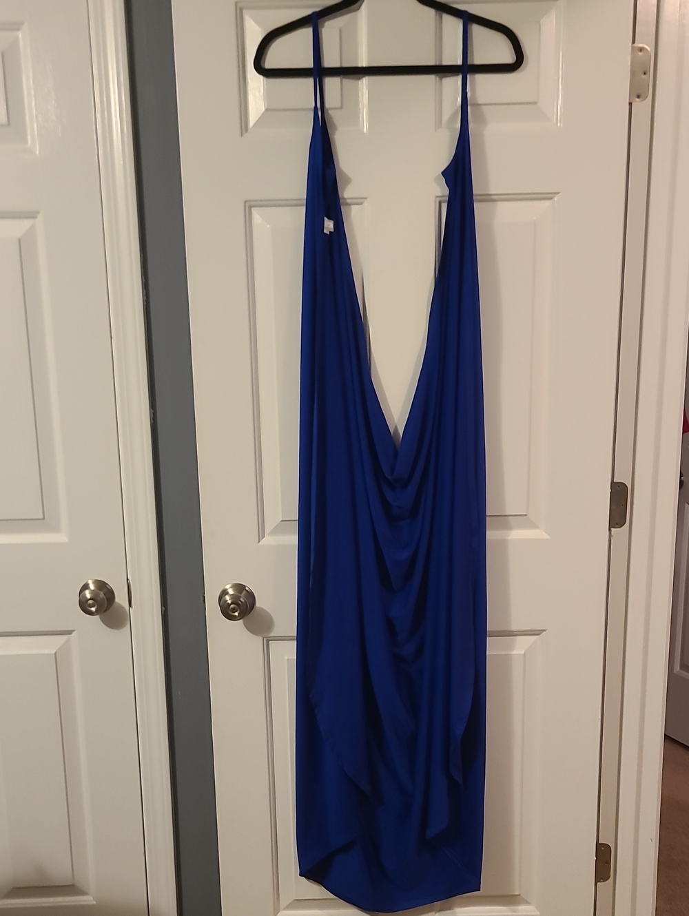 Blue Draped Swim Sarong Cover-Up